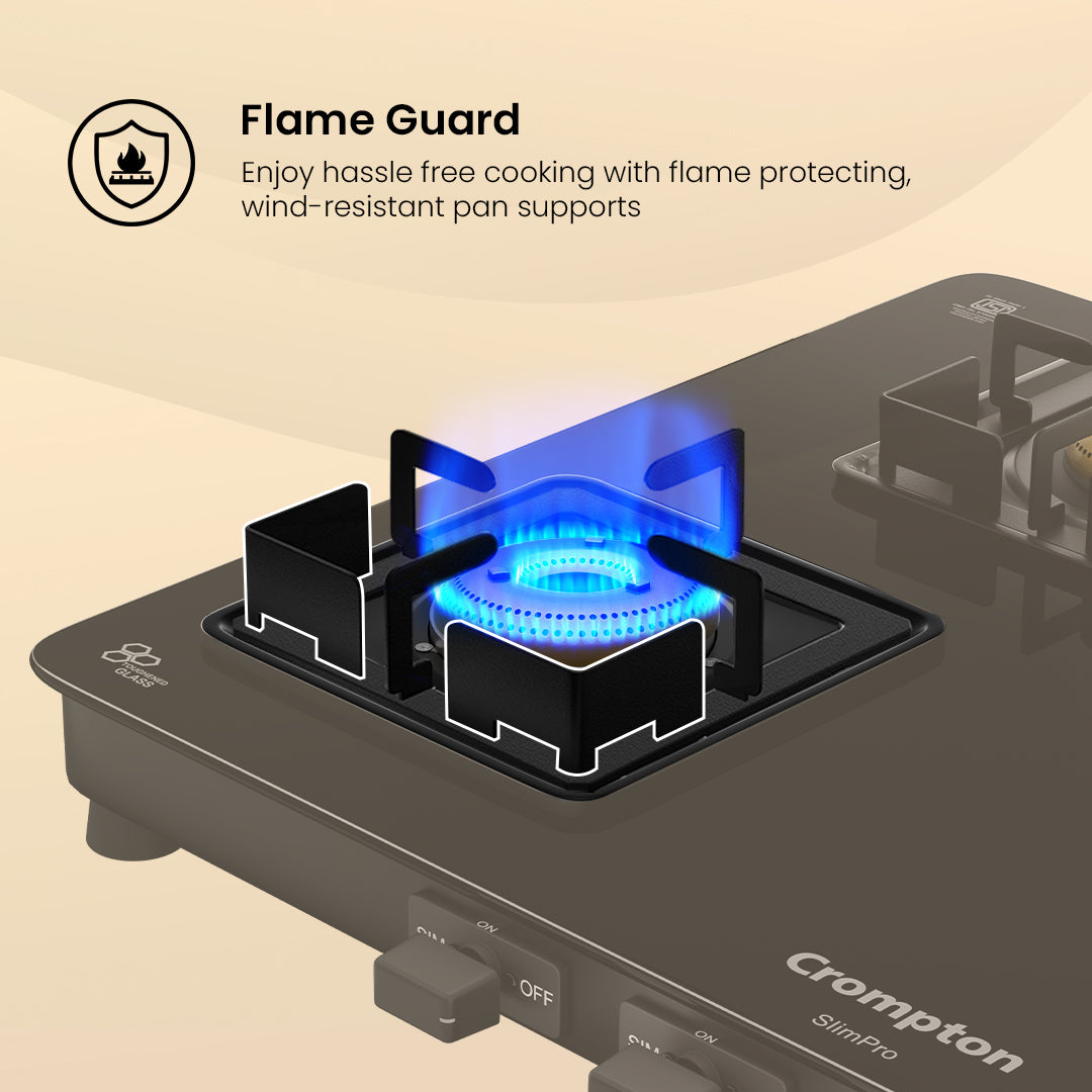 Crompton Cooktop SlimPro 4 Burner 70 cm Slim Glass
