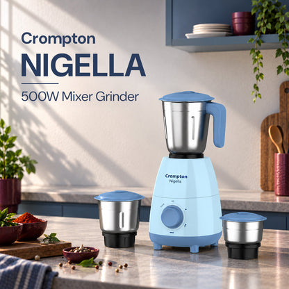 Crompton Nigella 500 W BX Mixer Grinder | 3 Jar