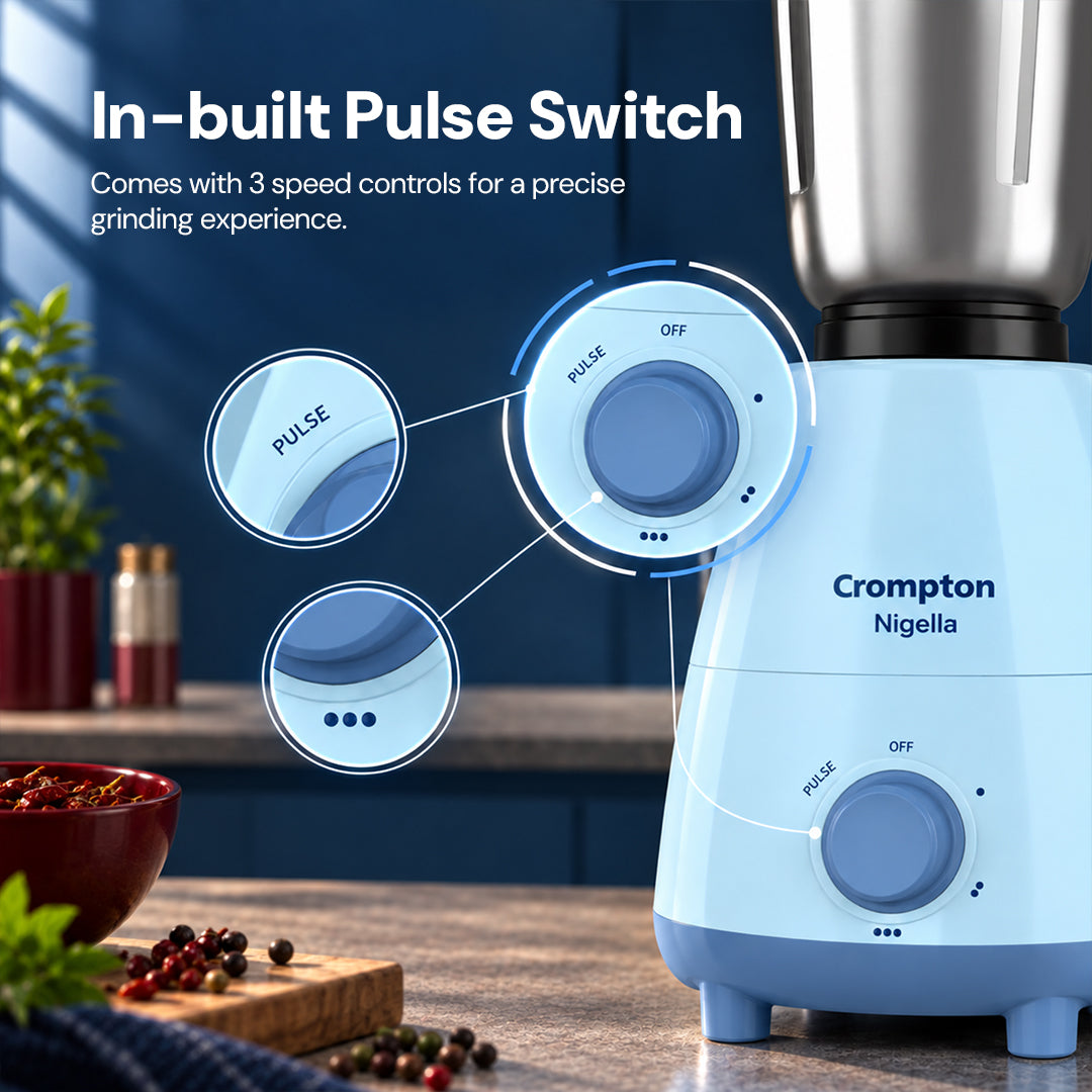 Crompton Nigella 500 W BX Mixer Grinder | 3 Jar
