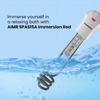 Crompton AIMR SPAS15A 1500 Watts Immersion Water Heater with Shock Proof Plastic Handle & Anti Scale Coating