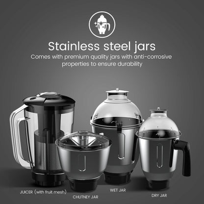 Crompton Ameo Mixer Grinder, 750-Watt with 4-Jars