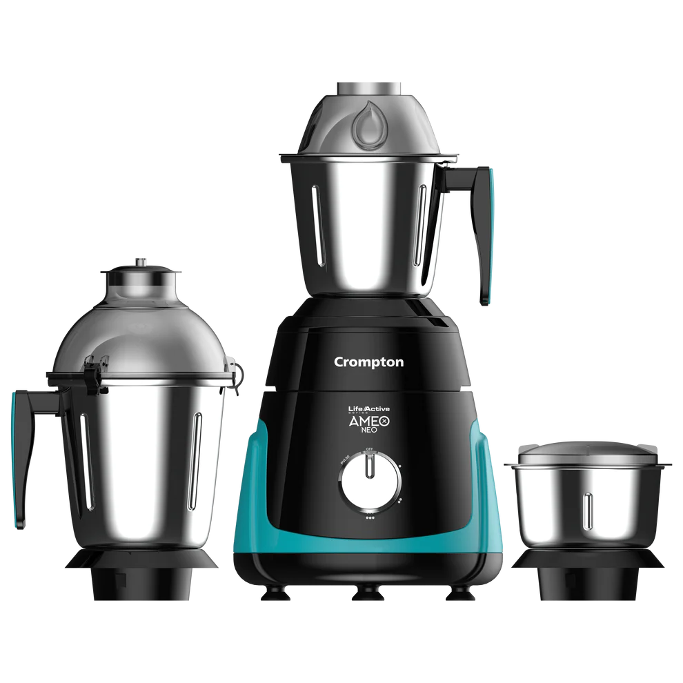 Crompton Ameo Neo 750-Watt, Mixer Grinder, 3 Stainless Steel Jars