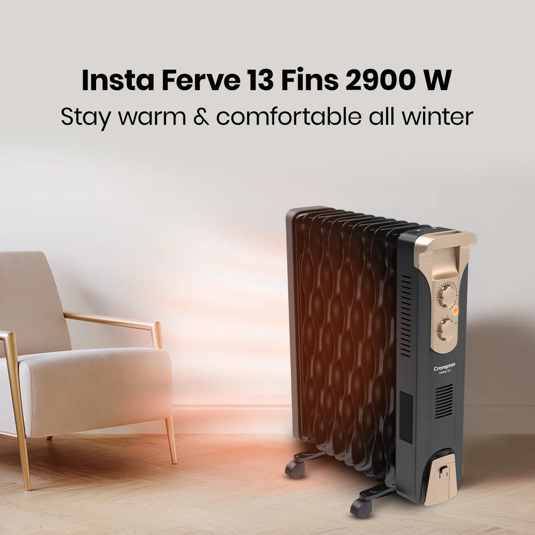 Crompton Insta Ferve 13 Fins 2900W Oil Filled Room Heater_2
