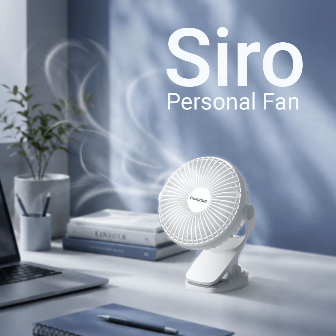 Crompton Siro Rechargeable Clip Fan