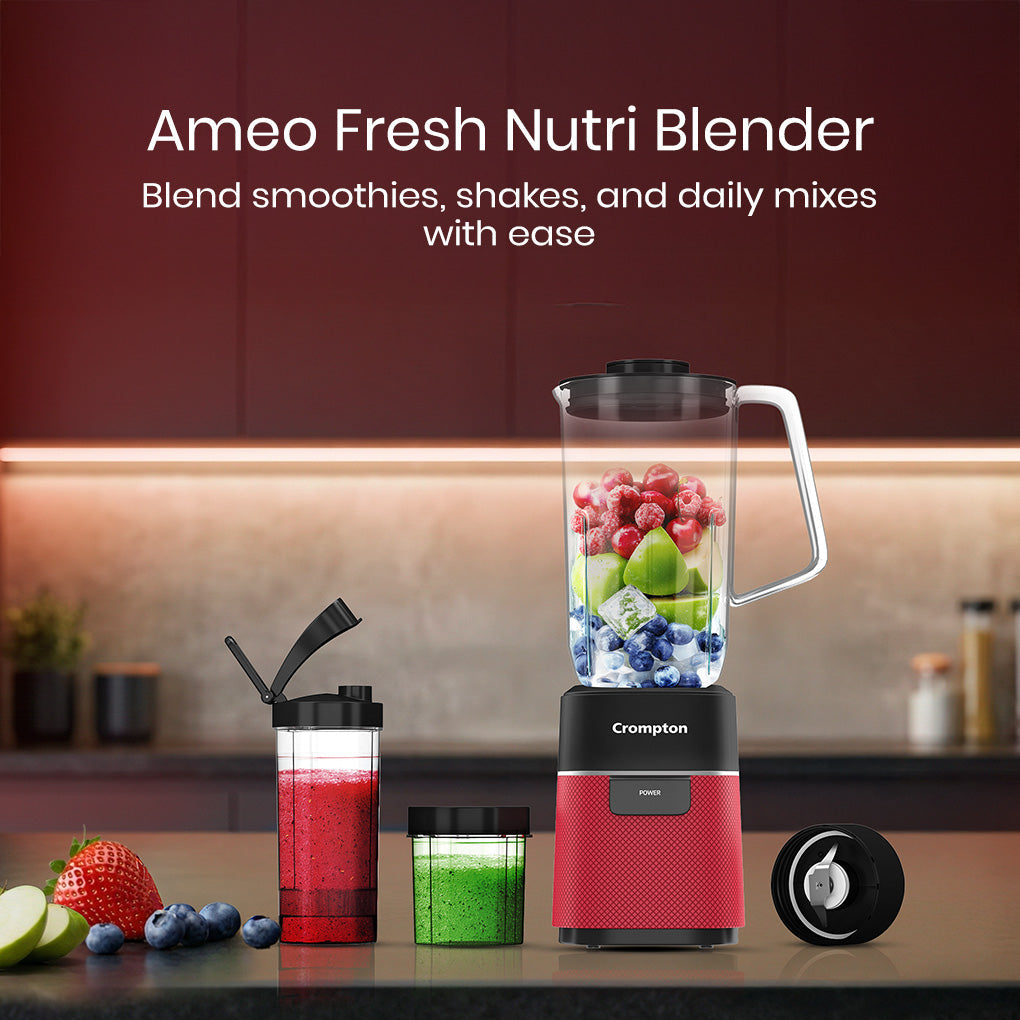 Crompton Ameo Fresh Nutri Blender | 400 Watts | 3 Food Grade Jars