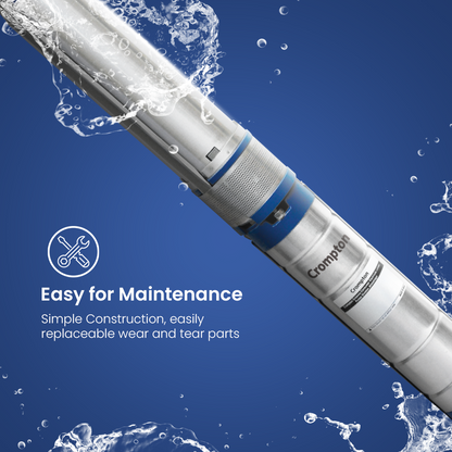 4W12BF1.5E - 4 inch Water filled Borewell Submersible Pump 1 HP