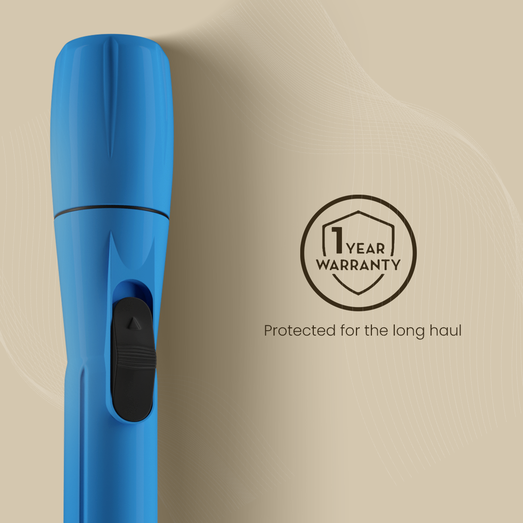 Crompton Power Ray Chamak 1W LED Torch Dry-Cell - Blue