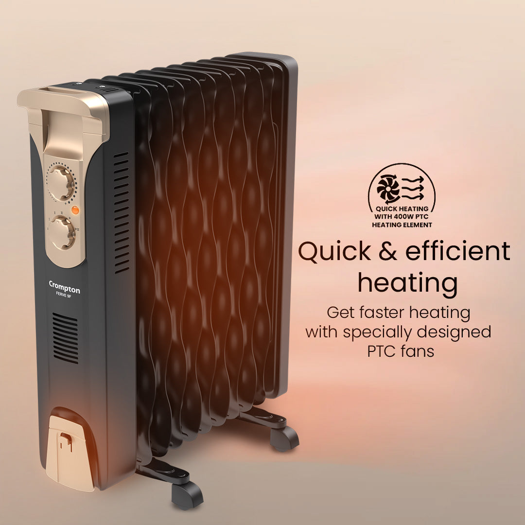 Crompton Insta Ferve 9 Fins 2400 W Oil Filled Room Heater_3