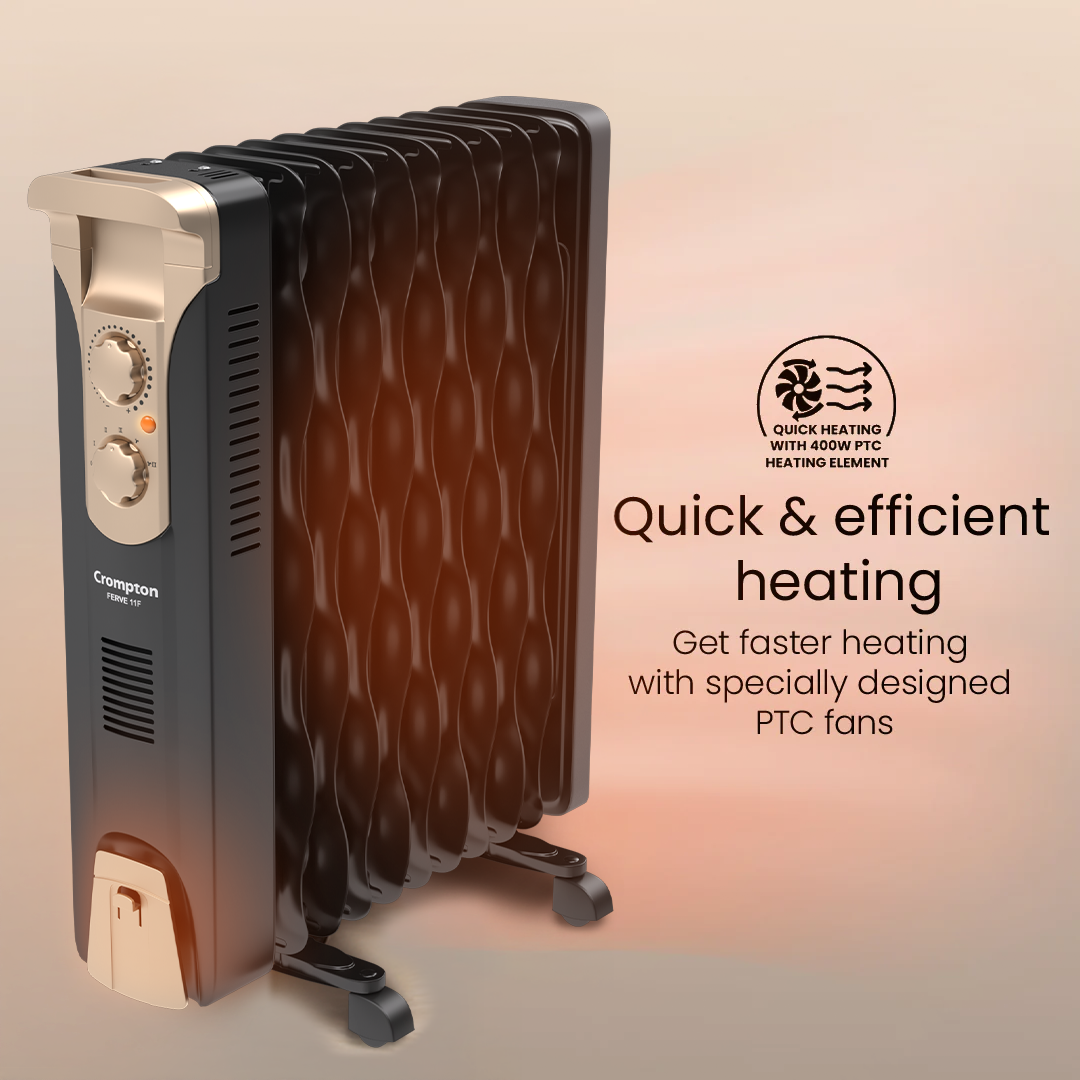 Crompton Insta Ferve 11 Fins 2900 W Oil Filled Room Heater_3