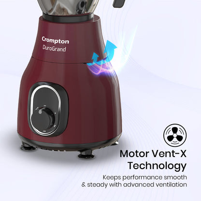 Crompton DuroGrand 750W Mixer Grinder 3 Stainless Steel Jars