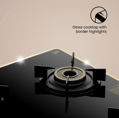 Crompton Oressa 3 Burner 72 cm Slim Glass Cooktop