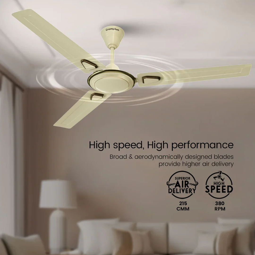 Crompton Surebreeze Super Briz Deco | Star Rated Ceiling Fan