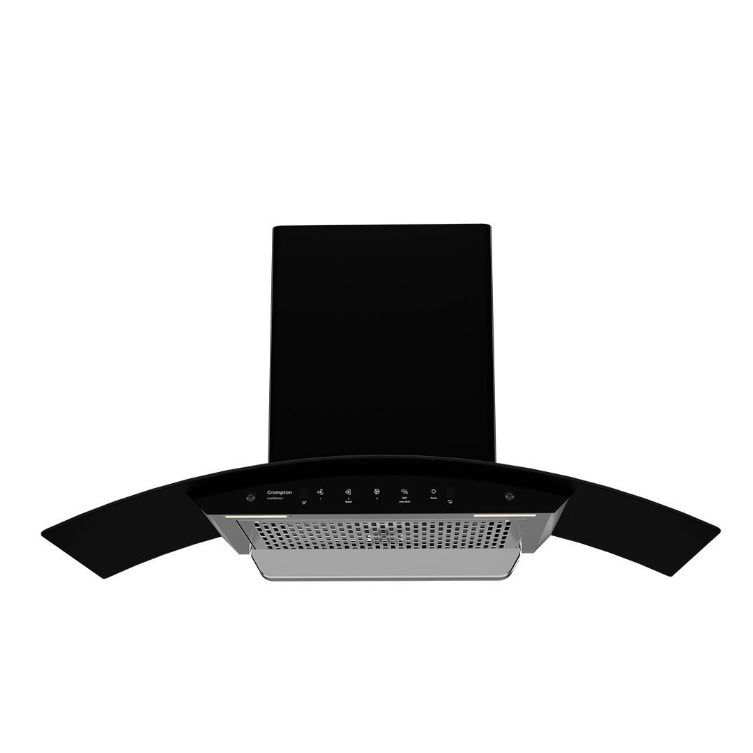 Crompton IntelliMotion Curved 90cm Filterless Chimney