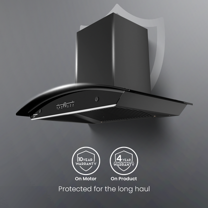 Crompton QuietPro Curved 90cm Filterless Chimney with BLDC Motor