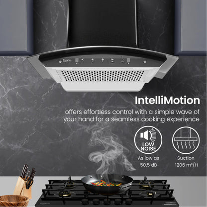 Crompton IntelliMotion Curved 60cm Filterless Chimney