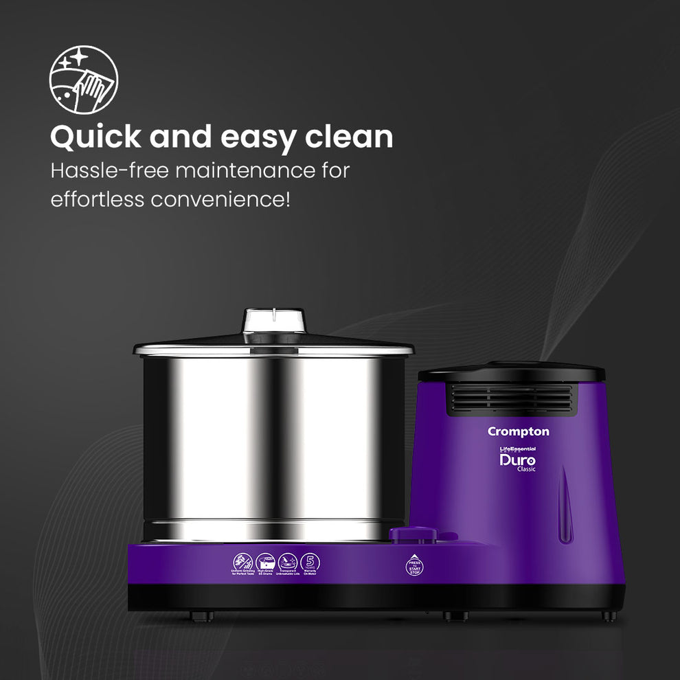 Crompton Duro Classic Wet Grinder 150W, Mixer Grinder Cylindrical Granite Grinding Stones - product feature