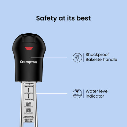 Crompton AIMR SP15A 1500 W Immersion Water Heater with IP68 Protection