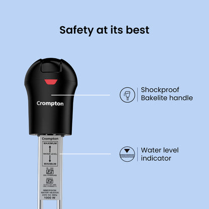 Crompton AIMR SP1A 1000 W Immersion Water Heater with IP 68 Protection