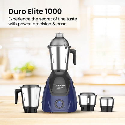 Crompton Duro Elite 1000W Mixer Grinder 4 Stainless Steel Jars