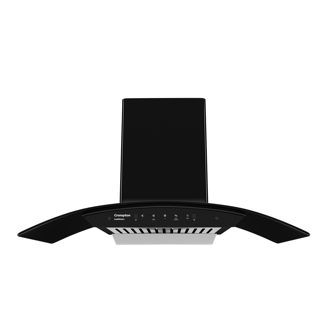 Crompton IntelliMotion Curved 90cm Baffle Filter Chimney