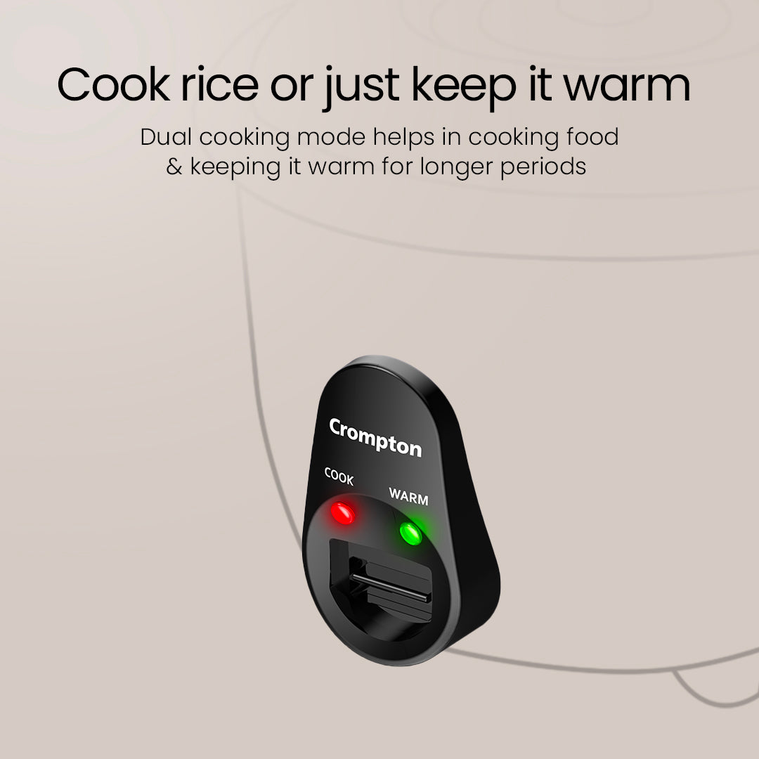 Shop Crompton Harvest Pro Lite 1.8Ltr Rice Cooker - Single Bowl Cooking ...