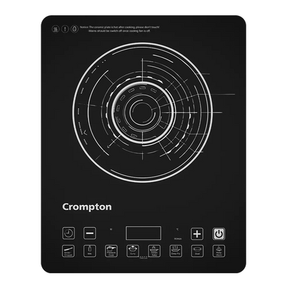 Crompton Instaserve Slim 2100 W Induction Cooktop | 8 One Touch Cook Menus
