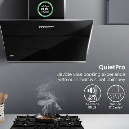 Crompton QuietPro Inclined 90cm Filterless Chimney with BLDC Motor