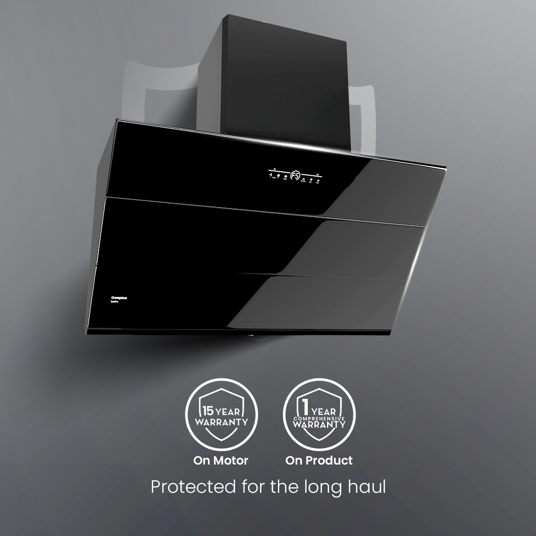 Crompton QuietPro Inclined 90cm Filterless Chimney with BLDC Motor