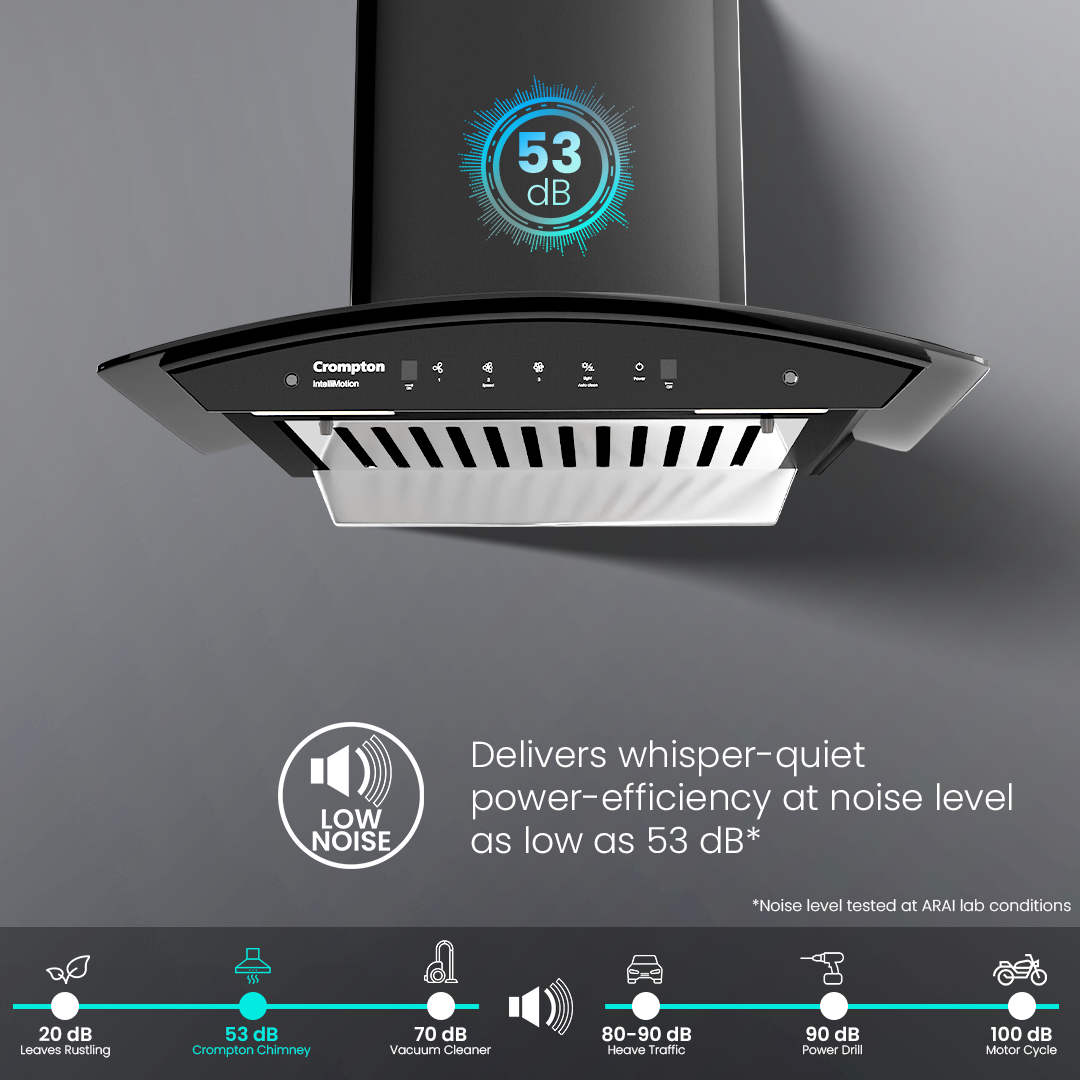 IntelliMotion Curved 60 cm Baffle Filter Chimney IntelliMotion Curved 60 cm Baffle Filter Chimney