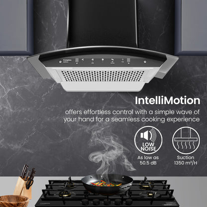 Crompton IntelliMotion Curved 60cm Filterless Chimney