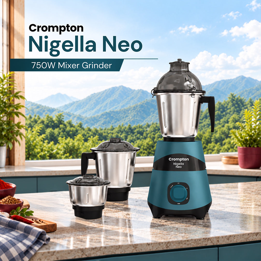 Crompton Nigella Neo 750 Watts Mixer Grinder | 3 Jar_2