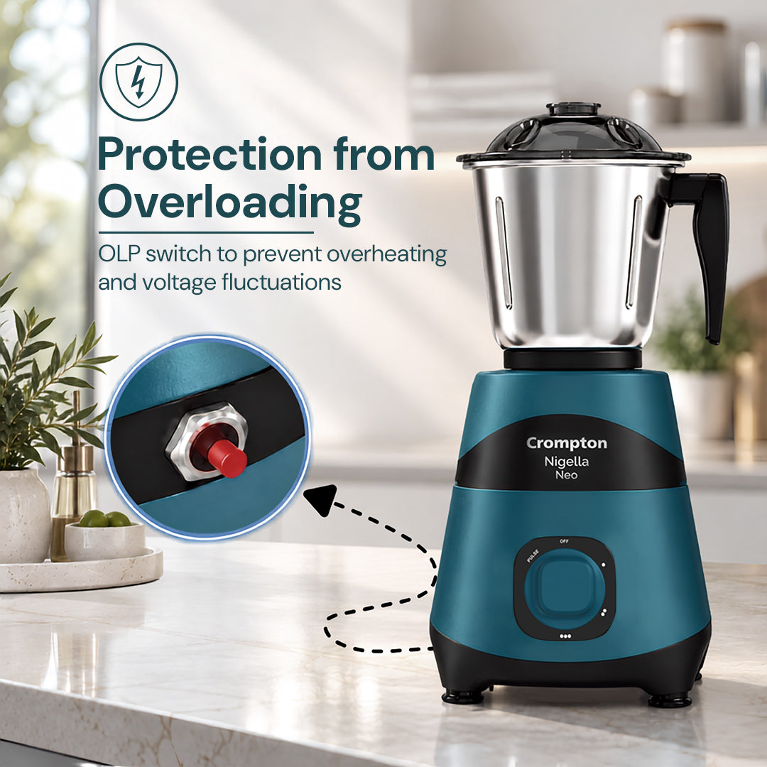 Crompton Nigella Neo 750 Watts Mixer Grinder | 3 Jar
