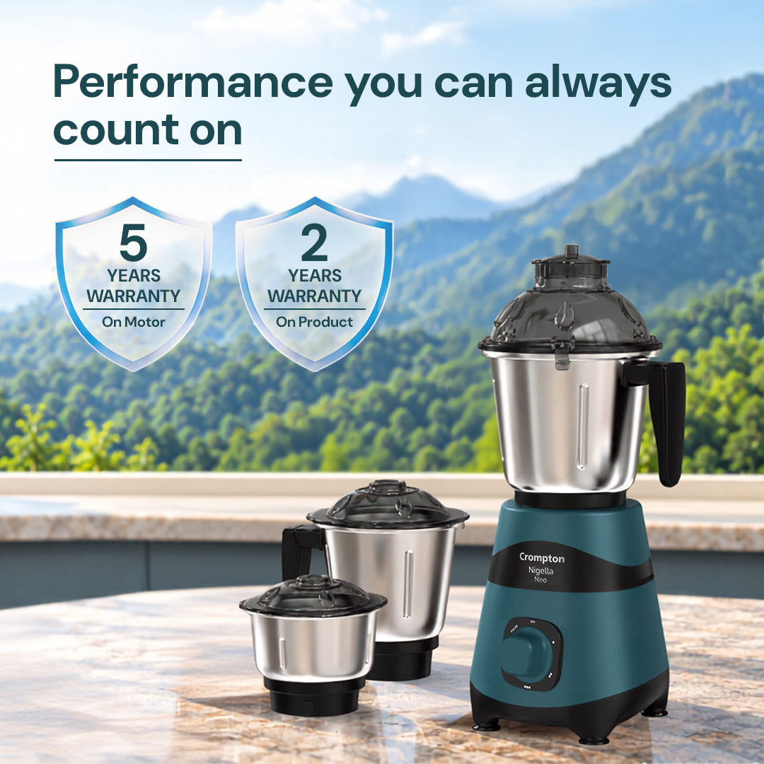 Crompton Nigella Neo 750 Watts Mixer Grinder | 3 Jar_8