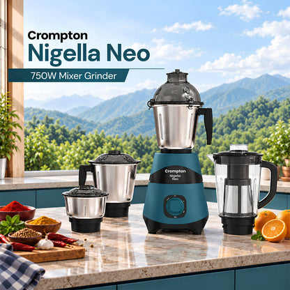 Crompton Nigella Neo 750 Watts Mixer Grinder | 4 Jar