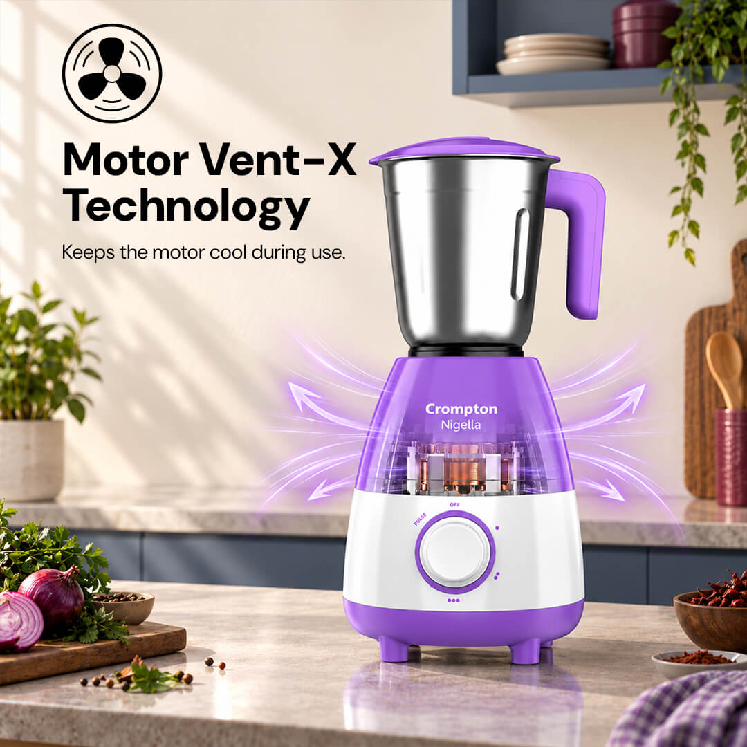 Crompton Nigella 500 W LX Mixer Grinder | 3 Jar_3