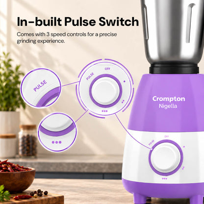 Crompton Nigella 500 W LX Mixer Grinder | 3 Jar