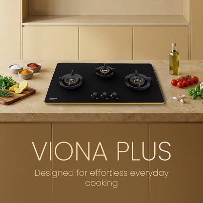 Crompton Hob Viona Plus 78 Cm 3 Burner
