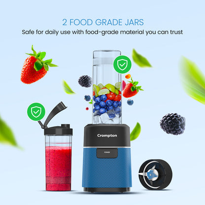 Crompton Ameo Fresh Nutri Blender, 400 Watts, 2 Food Grade Jars