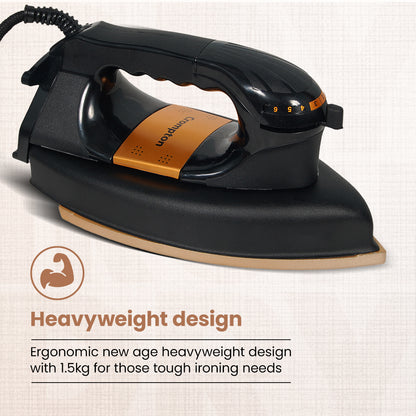 Crompton Rhino Black 1100W Heavy Weight Dry Iron