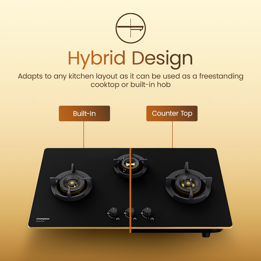 Crompton Hob Viona Plus 78 Cm 3 Burner_5