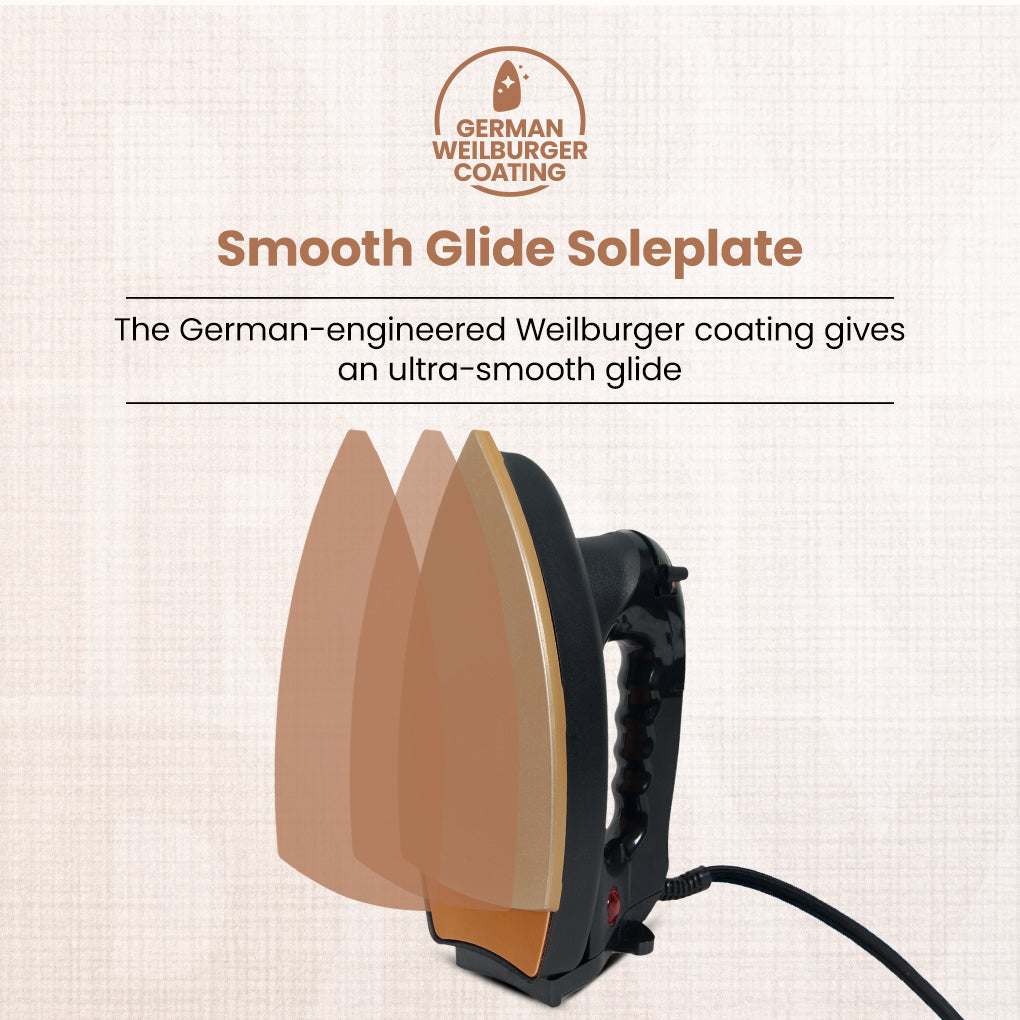 Crompton Rhino Black 1100W Heavy Weight Dry Iron_5