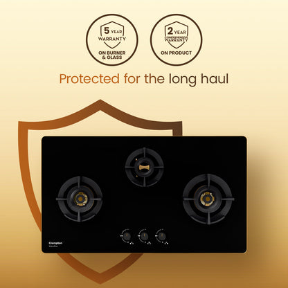 Crompton Hob Viona Plus 78 Cm 3 Burner