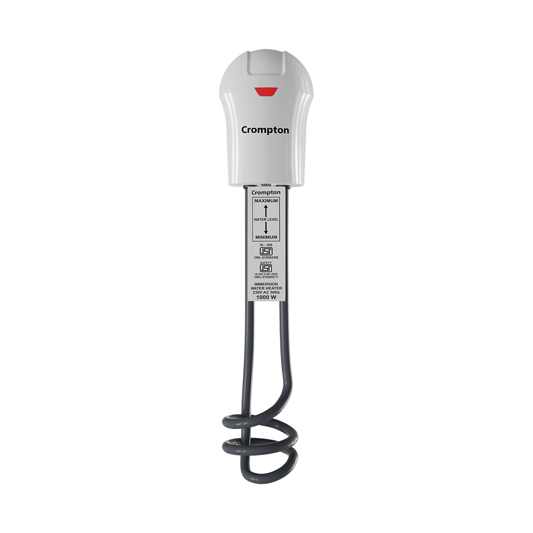 Crompton AIMR SPAS1A 1000 Watts Immersion Water Heater with Shock Proof Plastic Handle & Anti Scale Coating