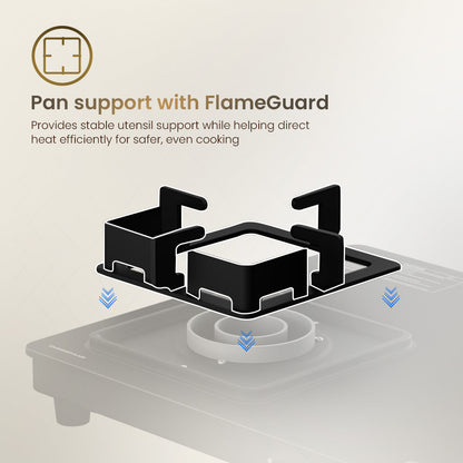 Crompton Pyra 3 Burner 77cm Slim Cooktop