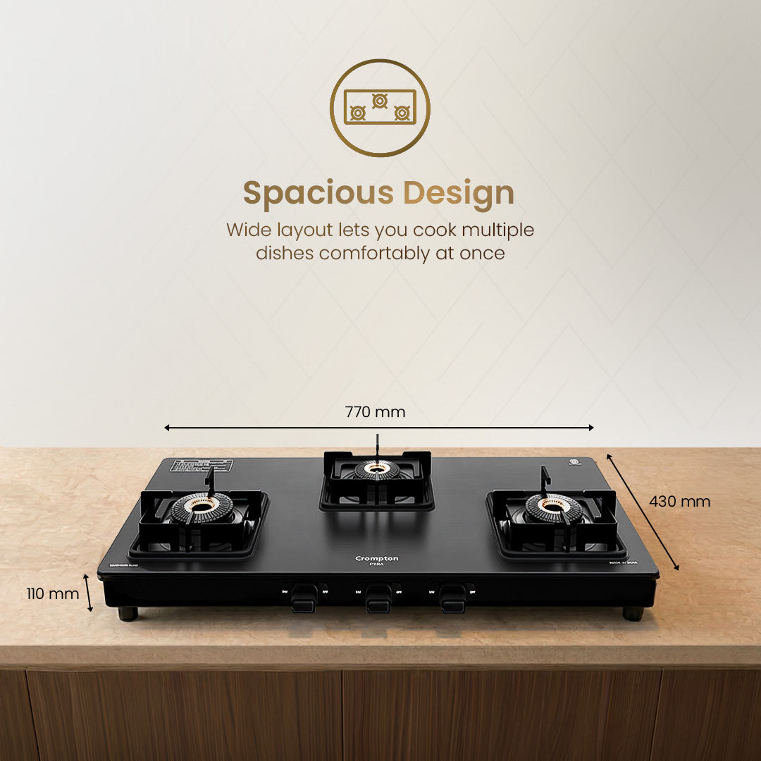 Crompton Pyra 3 Burner 77cm Slim Cooktop_6