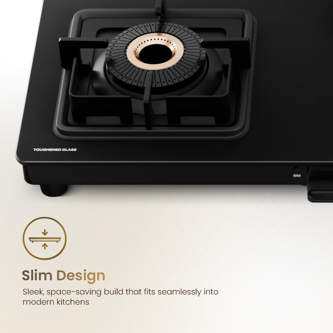 Crompton Pyra 3 Burner 77cm Slim Cooktop