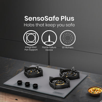 Crompton Hob SensoSafe Plus 60 Cm 3 Burner