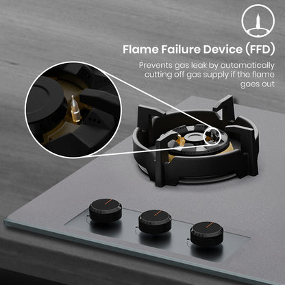 Crompton Hob SensoSafe Plus 60 Cm 3 Burner