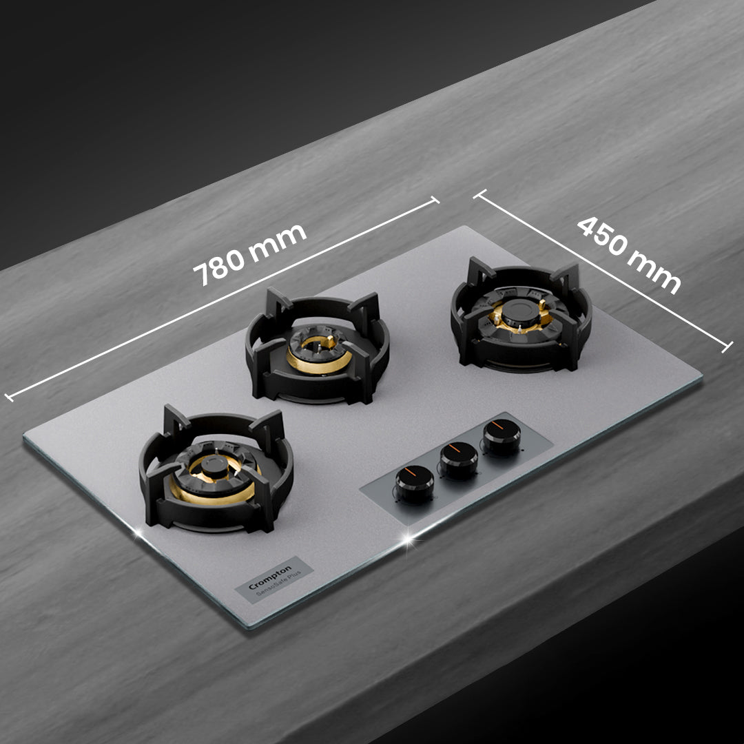 Crompton Hob SensoSafe Plus 78 Cm 3 Burner