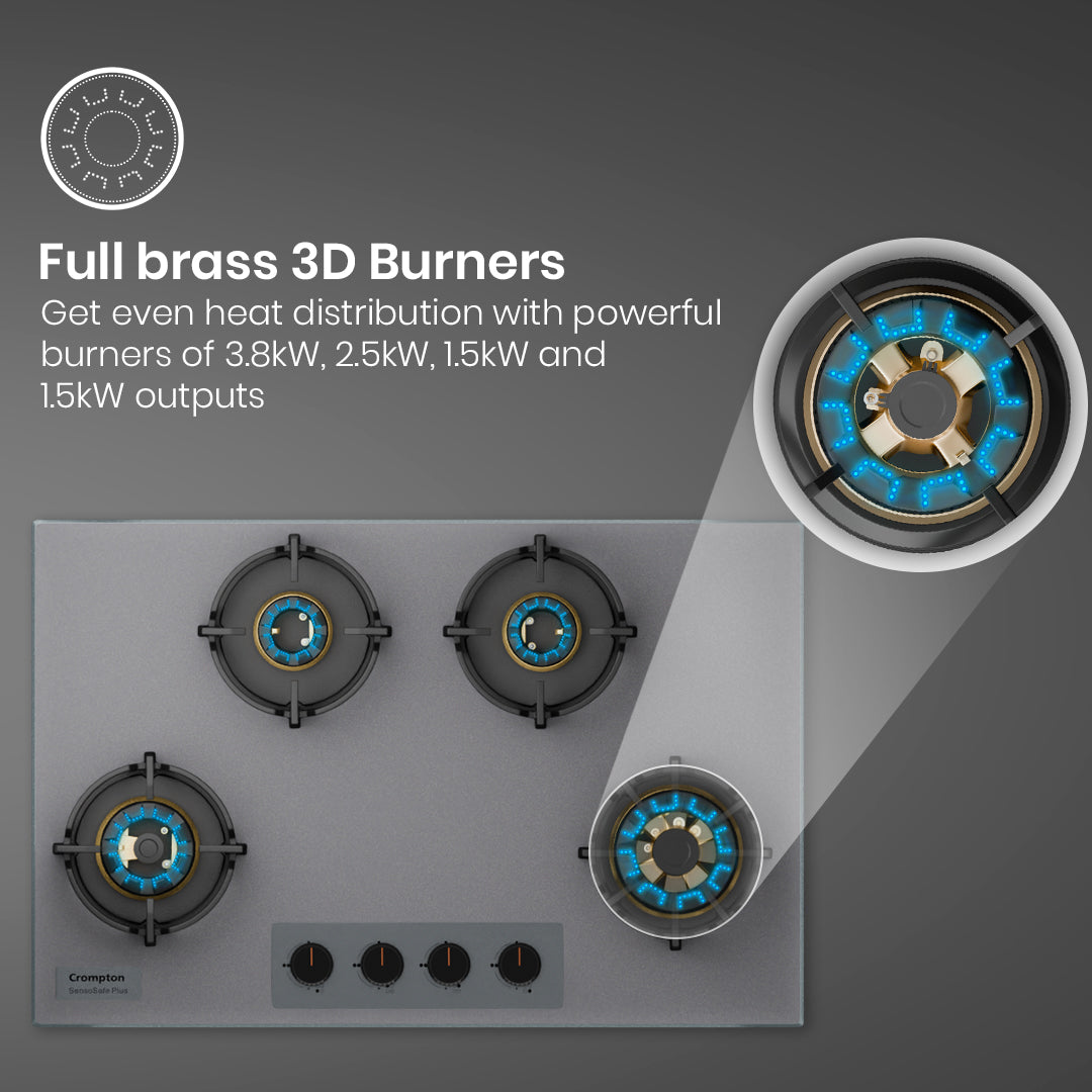 Crompton Hob SensoSafe Plus 80 Cm 4 Burner